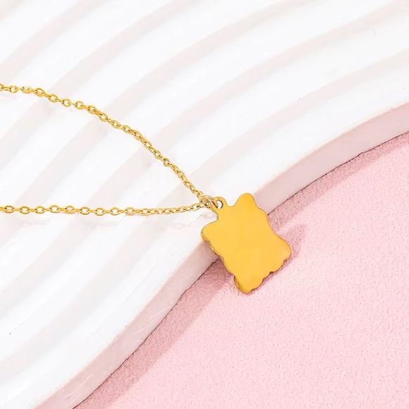 18K Gold Plated Pearl Pendant Necklace - Picture 5 of 7